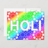 fröhlicher Holi : Festival der Farbe und des Frühl Postkarte (Vorne/Hinten)
