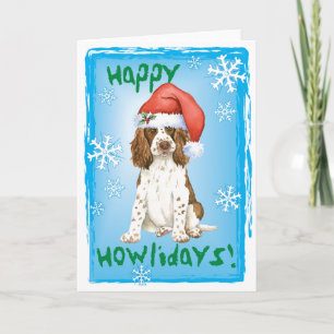 Fröhlicher Howliday English Springer Spaniel Feiertagskarte