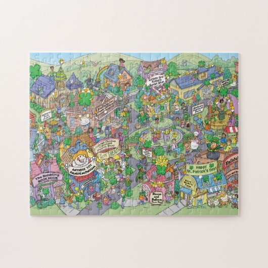 Fröhlicher Hullabaloo Hollows St. Patrick's Day Puzzle (Horizontal)