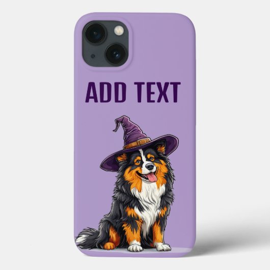 Fröhlicher Hund, der einen Hexenhut trägt Case-Mate iPhone Hülle (Rückseite)