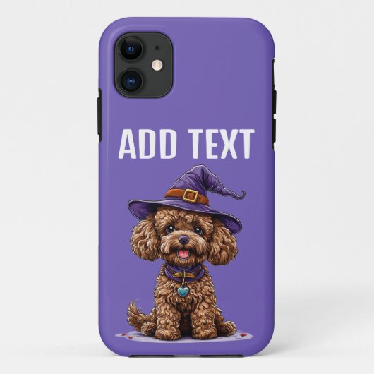Fröhlicher Hund, der einen Hexenhut trägt Case-Mate iPhone Hülle (Rückseite)
