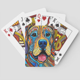 Fröhlicher Hund Spielkarten