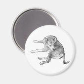 Fröhlicher Hundeplatz Magnet (Vorderseite/Rückseite)