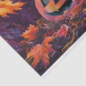 Fröhlicher Jack-Olantern, Herbstlaube und Wald Seidenpapier (Ausschnitt)