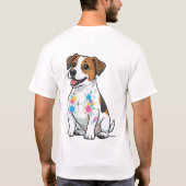 Fröhlicher Jack Russell Spritzspaß T-Shirt (Rückseite)