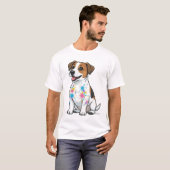 Fröhlicher Jack Russell Spritzspaß T-Shirt (Vorne ganz)