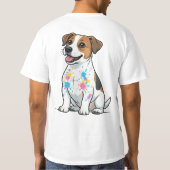 Fröhlicher Jack Russell Spritzspaß T-Shirt (Rückseite)