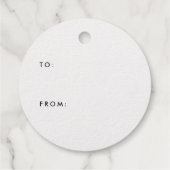 Fröhlicher Karierter Weihnachtsfoil Geschenkanhänger (Rückseite)