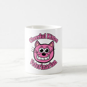 Fröhlicher Kätzchen Tierarzt Kaffeetasse