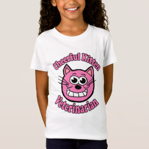 Fröhlicher Kätzchen Tierarzt T-Shirt