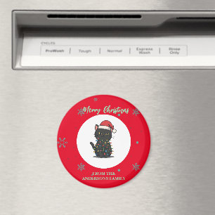 Fröhlicher Katzen-Weihnachtsbaum-Kätzchen CatMAS S Magnet