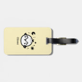 Fröhlicher Kick - Kawaii Bird Line Art" Gepäckanhänger (Rückseite horizontal)