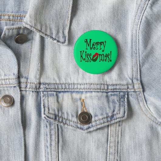 Fröhlicher Kissmas Knopf Button (Beispiel)