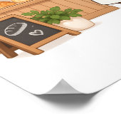 Fröhlicher kleiner Bäcker Poster (Ecke)