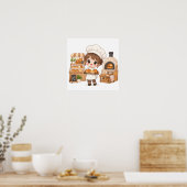 Fröhlicher kleiner Bäcker Poster (Küche)