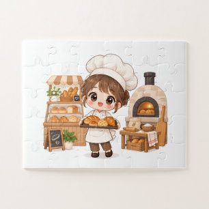 Fröhlicher kleiner Bäcker Puzzle