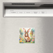 Fröhlicher kleiner brauner Hase 1, Ostern Magnet (In Situ (Geschirrspüler))