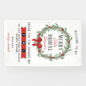 Fröhlicher kleiner Weihnachts-Brautabschied-Willko Banner (Horizontal)