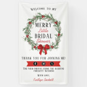 Fröhlicher kleiner Weihnachts-Brautabschied-Willko Banner (Vertikal)