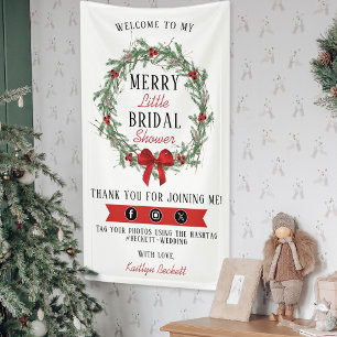 Fröhlicher kleiner Weihnachts-Brautabschied-Willko Banner