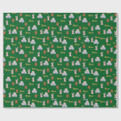 Fröhlicher Kleinkind-Geburtstag Waldgrün Geschenkpapier (Flach)