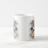 Fröhlicher Koala-Durchbruch durch die Mauer aus be Kaffeetasse (Mittel)
