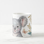 Fröhlicher Koala und floraler Charm Kaffeetasse (Mittel)