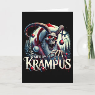 Fröhlicher Krampus Krampus kommt in die Stadt Horr Karte