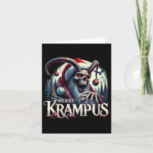 Fröhlicher Krampus Krampus kommt in die Stadt Horr Karte