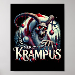 Fröhlicher Krampus Krampus kommt in die Stadt Horr Poster