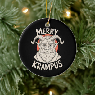 Fröhlicher Krampus Mythischer Weihnachten Xmas Fei Keramik Ornament