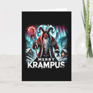 Fröhlicher Krampus Mythisches Weihnachten Xmas Hor Karte