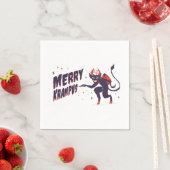 Fröhlicher Krampus Serviette (Beispiel)