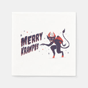 Fröhlicher Krampus Serviette