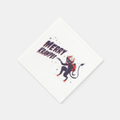 Fröhlicher Krampus Serviette (Ecke)