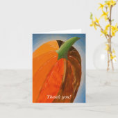 Fröhlicher Kürbis Dankeschön Karte (Gelbe Blume)