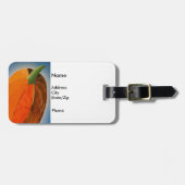 fröhlicher Kürbis Gepäckanhänger (Vorderseite horizontal)