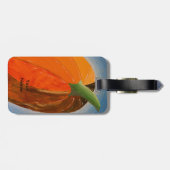 fröhlicher Kürbis Gepäckanhänger (Rückseite horizontal)