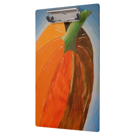 fröhlicher Kürbis Klemmbrett (Links)