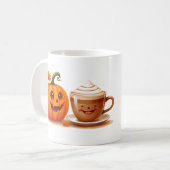 Fröhlicher Kürbis mit Kaffeetasse Herbst Comfort � (Vorderseite Links)