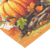 Fröhlicher Kürbis Mittelgroßer Tischläufer (Ecke)