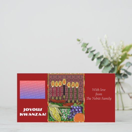 fröhlicher Kwanzaa Feiertagskarte (Stehend Vorderseite)