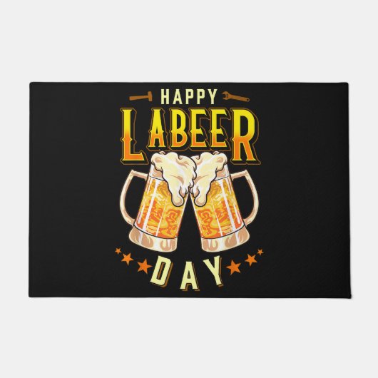 Fröhlicher Labeer-Tag Lustiger Labor Day Fußmatte (Vorderseite)