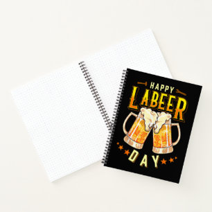 Fröhlicher Labeer-Tag Lustiger Labor Day Notizblock