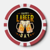 Fröhlicher Labeer-Tag Lustiger Labor Day Pokerchips (Vorderseite)