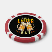Fröhlicher Labeer-Tag Lustiger Labor Day Pokerchips (Einzeln)