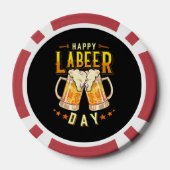 Fröhlicher Labeer-Tag Lustiger Labor Day Pokerchips (Rückseite)