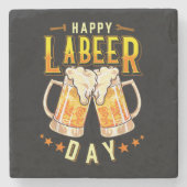 Fröhlicher Labeer-Tag Lustiger Labor Day Steinuntersetzer (Vorderseite)