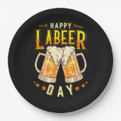 Fröhlicher Labeer-Tag Lustiger Tag der Arbeit Pappteller (Vorderseite)