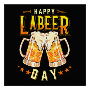 Fröhlicher Labeer-Tag Lustiger Tag der Arbeit Poster